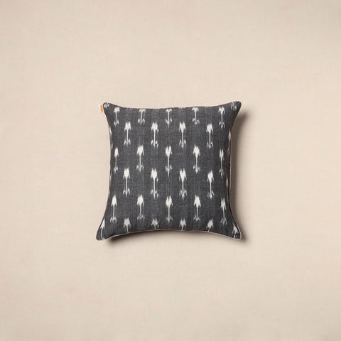 Grey - pochampally ikat cotton cushion cover 14