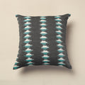 Grey Pochampally Ikat Cotton Cushion Cover 