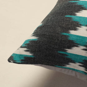 Grey Pochampally Ikat Cotton Cushion Cover 