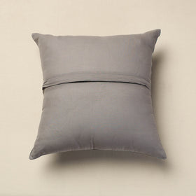 Grey Pochampally Ikat Cotton Cushion Cover 