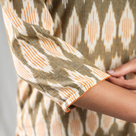 Pochampally ikat cotton kurta with palazzo & dupatta set