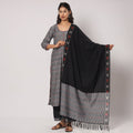  Pochampally Ikat Weave Cotton Kurta with Palazzo & Dupatta Set 