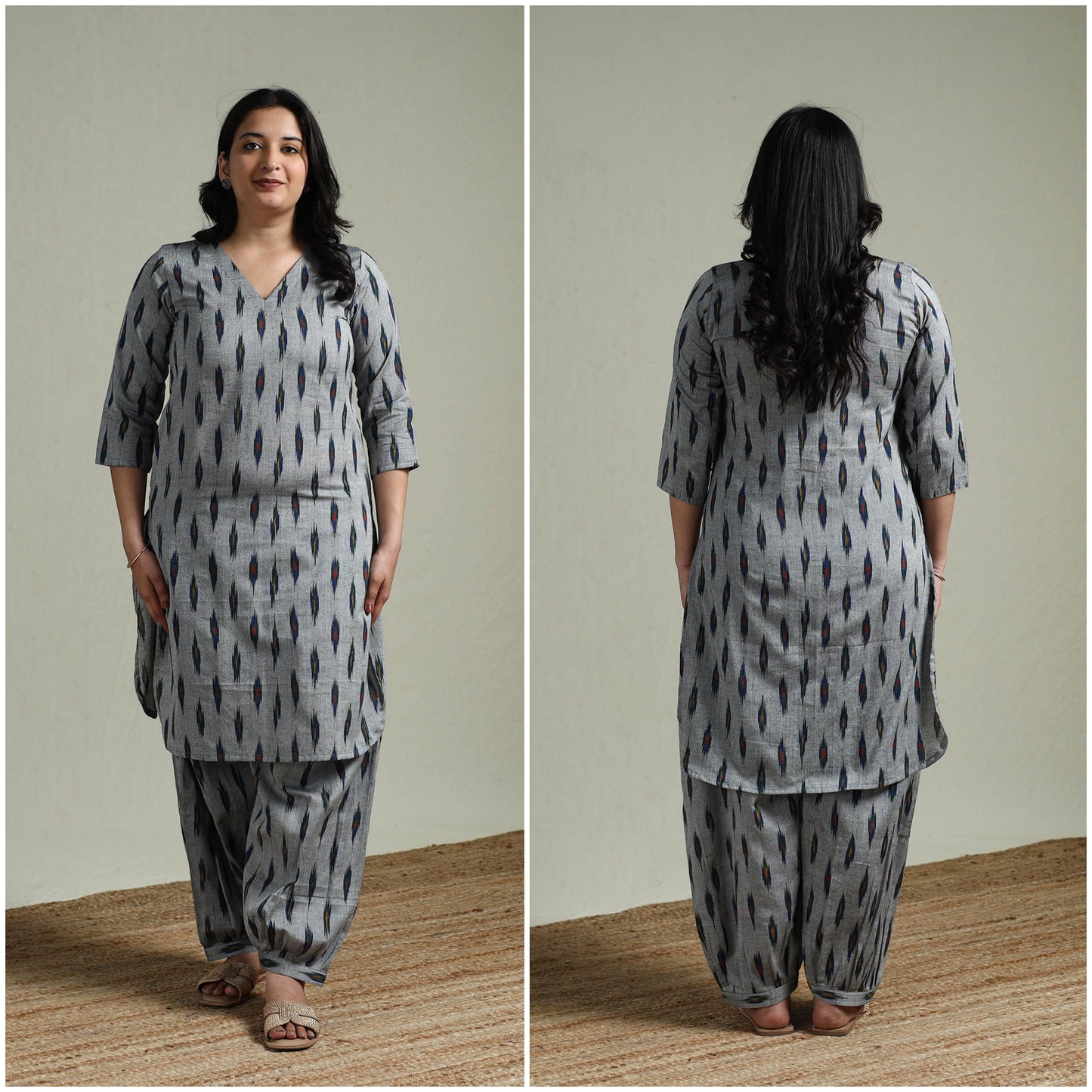 Pochampally ikat cotton co-ord set for women 12