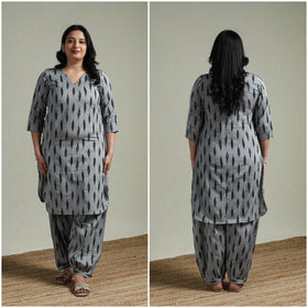 Pochampally ikat cotton co-ord set for women 12