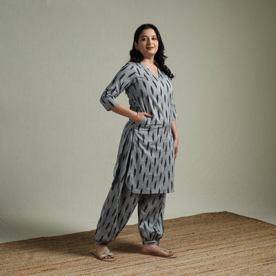 Pochampally ikat cotton co-ord set for women 12