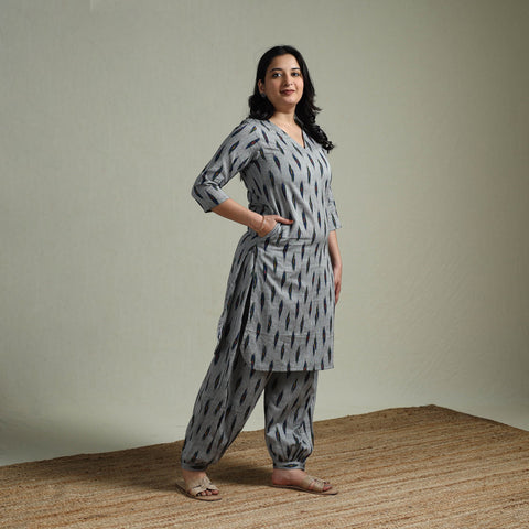 Pochampally ikat cotton co-ord set for women 12