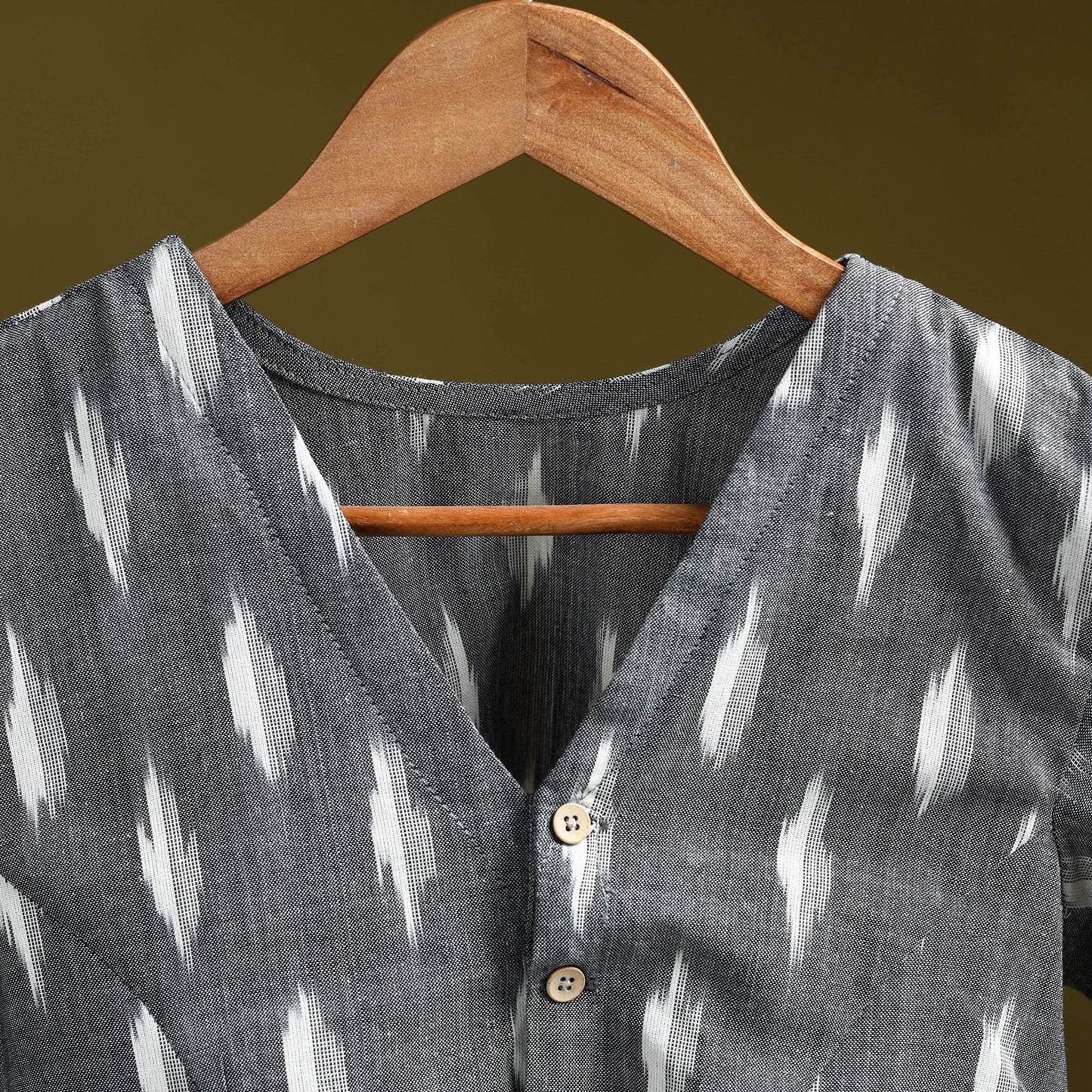 Pochampally ikat cotton readymade blouse 14 - handcrafted