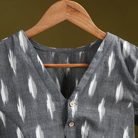 Pochampally ikat cotton readymade blouse 14 - handcrafted