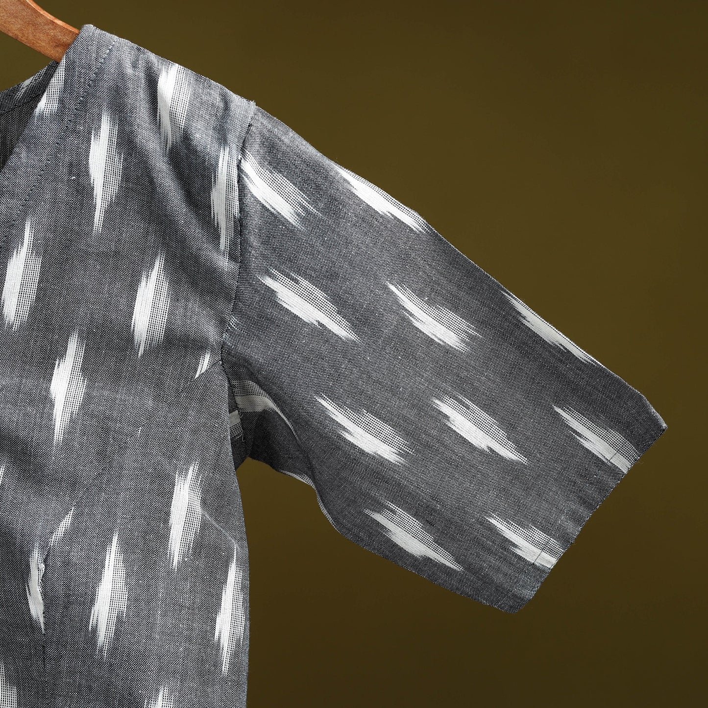 Pochampally ikat cotton readymade blouse 14 - handcrafted