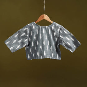 Pochampally ikat cotton readymade blouse 14 - handcrafted