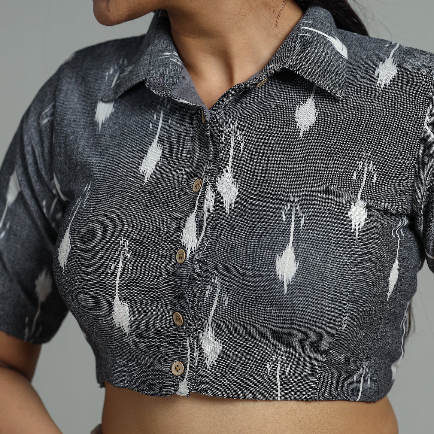 Buy Pochampally Ikat Cotton Stitched Blouse 21 