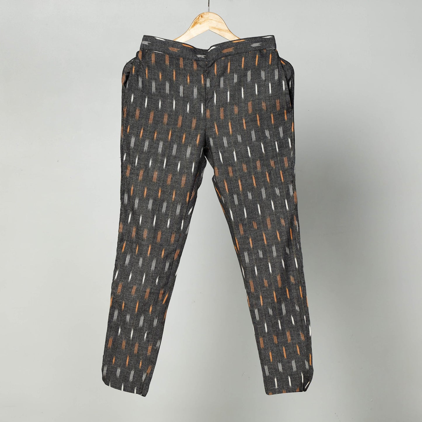 Grey - Pochampally Ikat Cotton Tapered Pant for Women