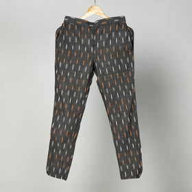 Grey - Pochampally Ikat Cotton Tapered Pant for Women
