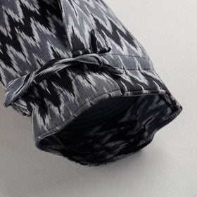 Grey Pochampally Ikat Cotton Yoga Mat Bag 