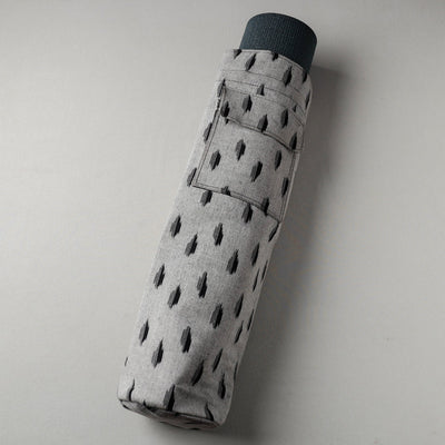 Grey Pochampally Ikat Cotton Yoga Mat Bag 