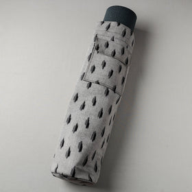 Grey Pochampally Ikat Cotton Yoga Mat Bag 