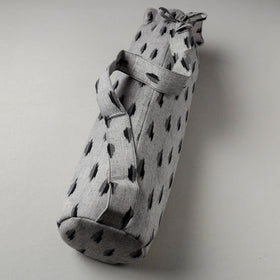 Grey Pochampally Ikat Cotton Yoga Mat Bag 