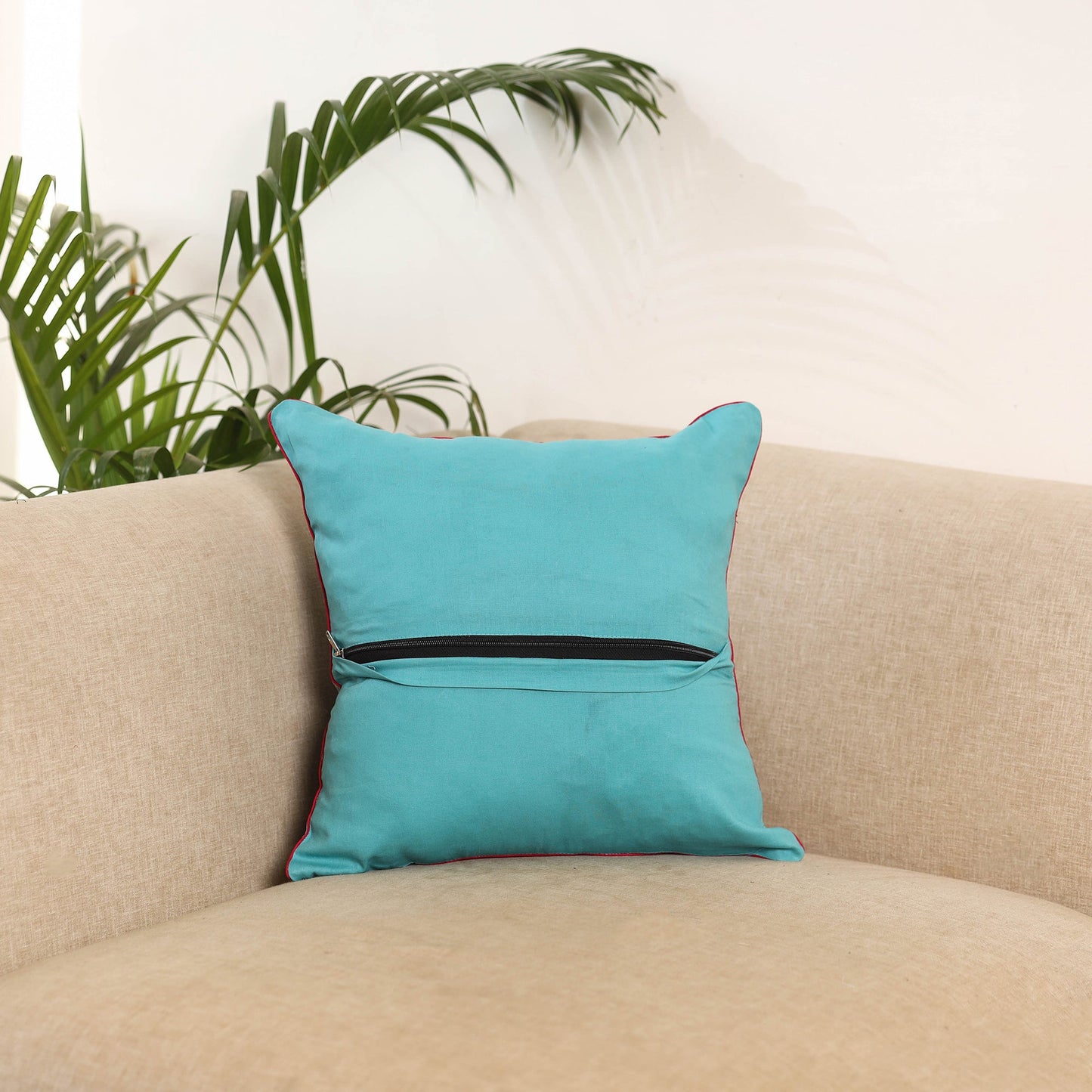 Grey - pochampally ikat cushion cover 20 - handcrafted