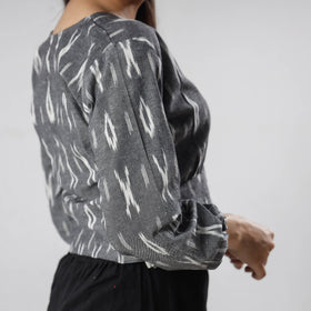  Pochampally Ikat Full Sleeve Cotton Crop Top 