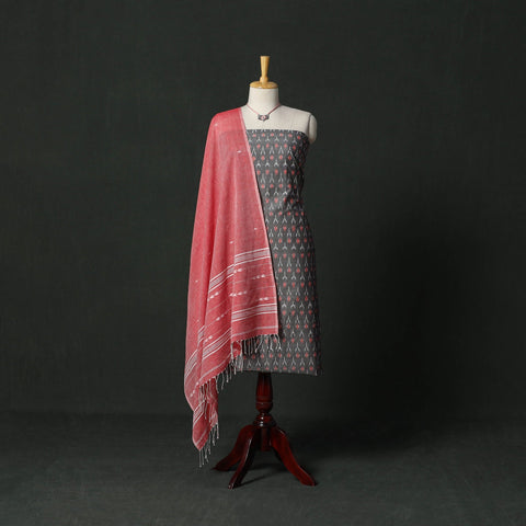 Pochampally ikat handloom mercerised cotton 2pc unstitched