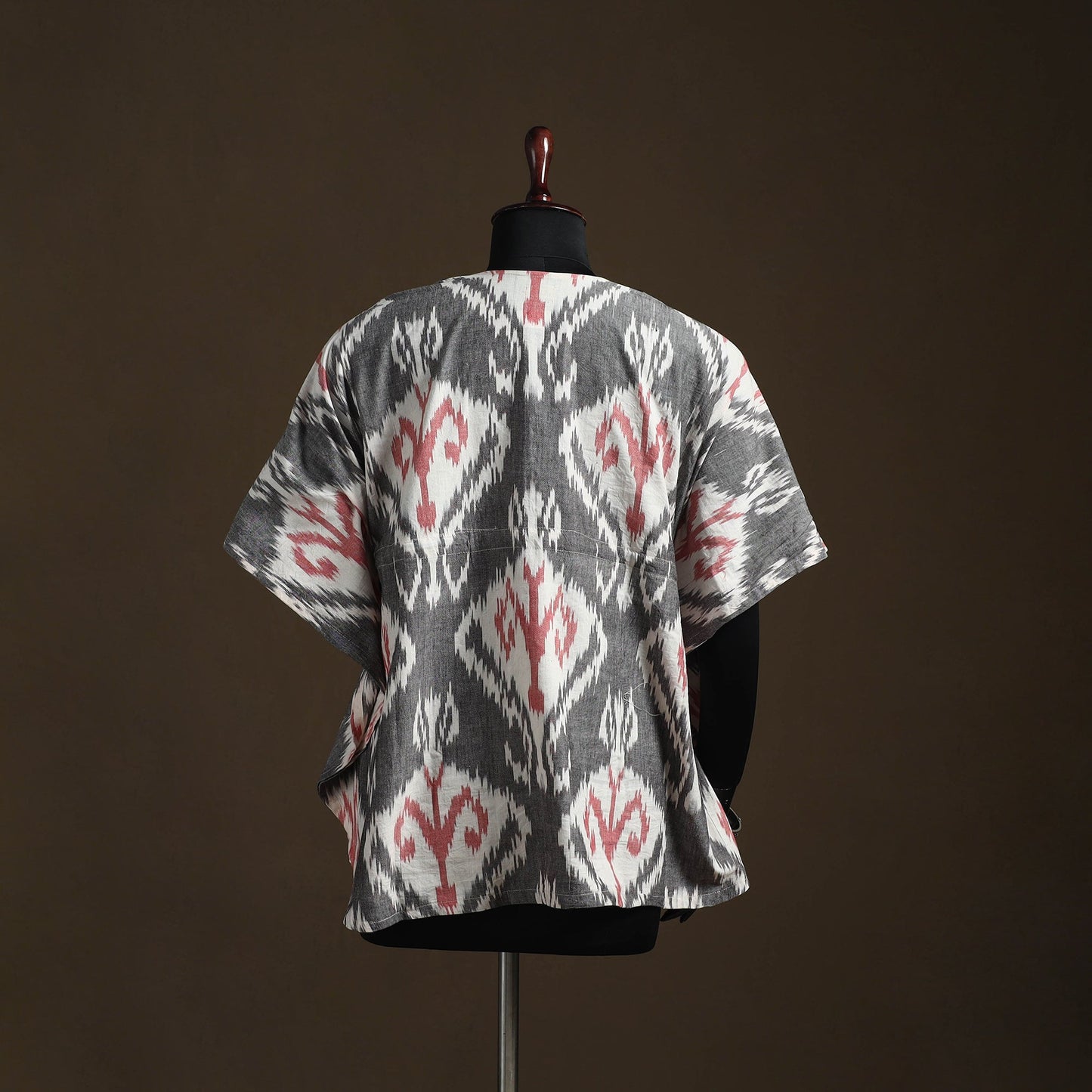 Pochampally ikat patchwork cotton kaftan (short) 28