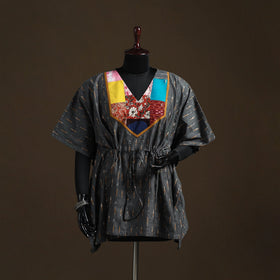 Pochampally ikat patchwork cotton kaftan (short) 30