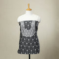 Buy Grey Pochampally Ikat Patchwork Cotton Kurta Material