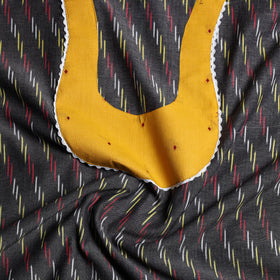 Buy Grey Pochampally Ikat Patchwork Cotton Kurta Material