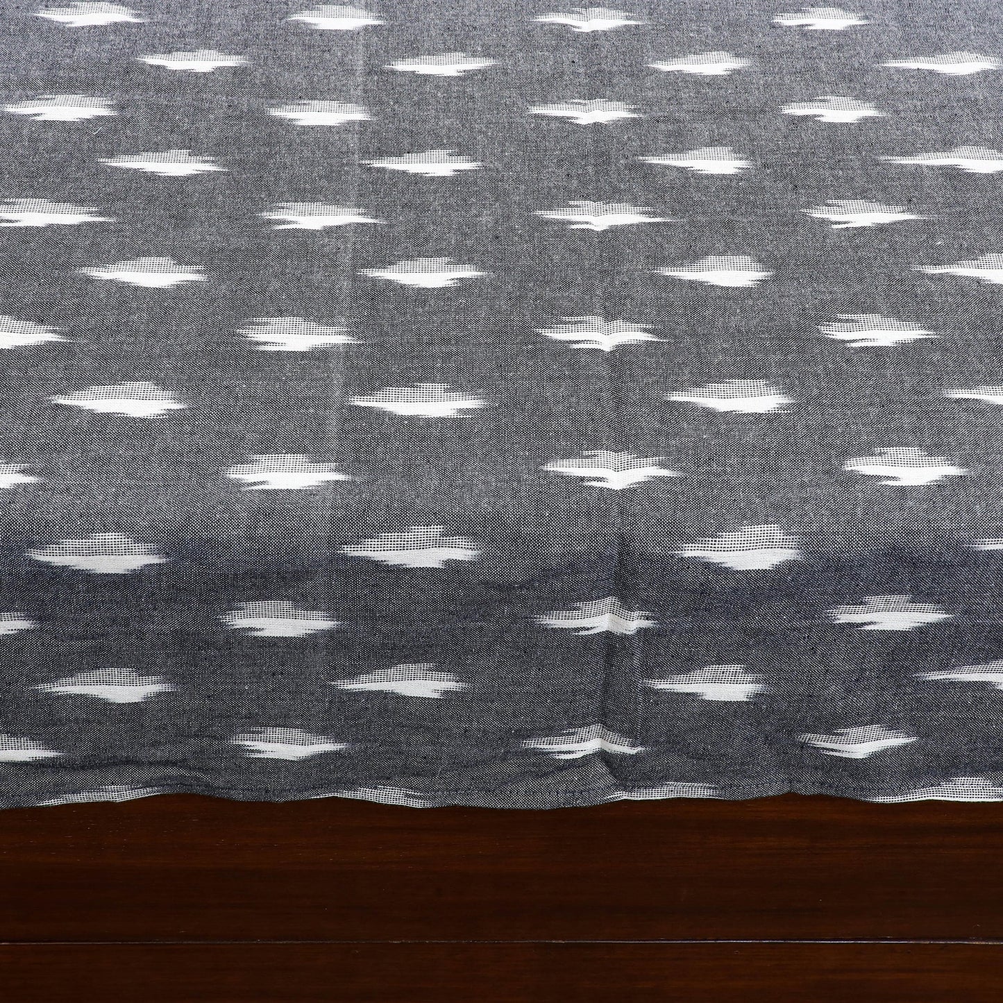 Grey - pochampally ikat with sanganeri patch cotton