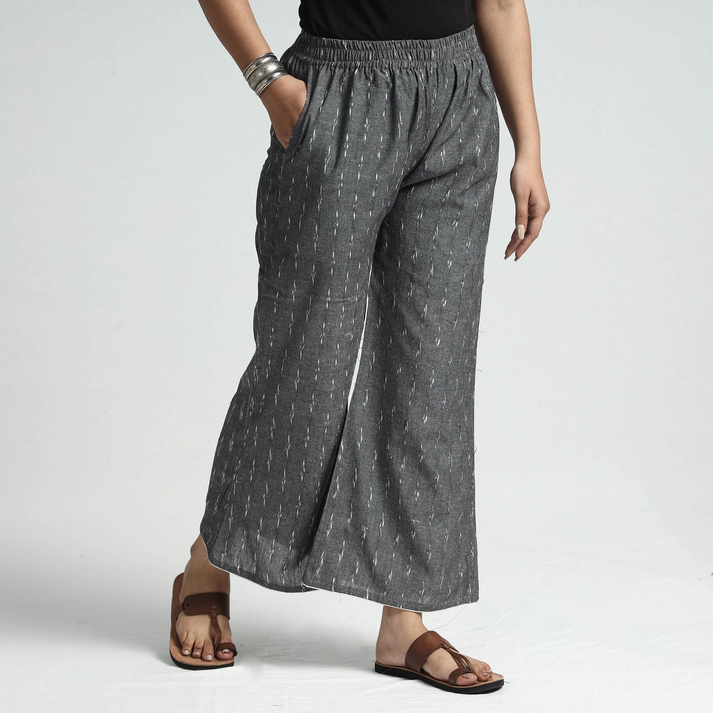  Kalamkari Block Printed Cotton Elasticated Palazzo 