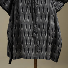 Grey - pochampally ikat weave cotton kaftan (medium) 33