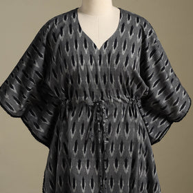 Grey - pochampally ikat weave cotton kaftan (medium) 33