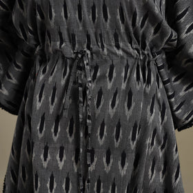 Grey - pochampally ikat weave cotton kaftan (medium) 33