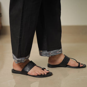  Pochampally Ikat Weave Cotton Kurta with Palazzo & Dupatta Set 01 