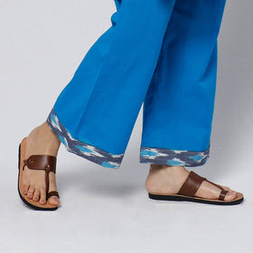 Pochampally ikat weave cotton kurta with palazzo & dupatta