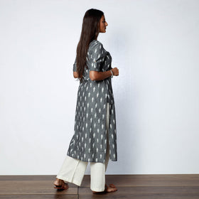 Buy Pochampally Ikat Weave Cotton Long Straight Kurta Online at iTokri.com
