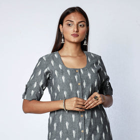 Buy Pochampally Ikat Weave Cotton Long Straight Kurta Online at iTokri.com