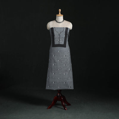 Pochampally ikat weave cotton patchwork unstitched kurta