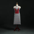 Pochampally ikat weave cotton patchwork unstitched kurta