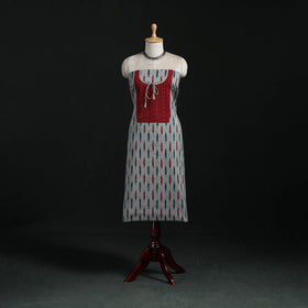 Pochampally ikat weave cotton patchwork unstitched kurta