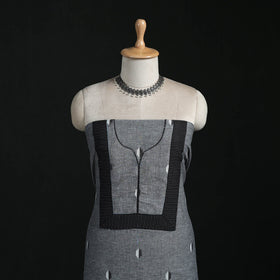 Pochampally ikat weave cotton patchwork unstitched kurta