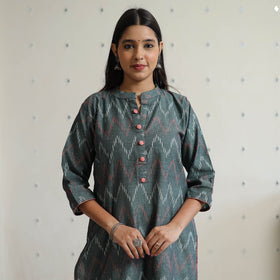 Buy Pochampally Ikat Weave Cotton Straight Kurta 31 Online at iTokri.com