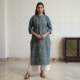 Buy Pochampally Ikat Weave Cotton Straight Kurta 31 Online at iTokri.com