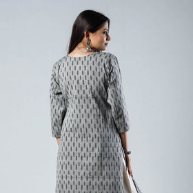Buy iTokri Casuals - Pochampally Ikat Weave Pintuck Cotton Long Kurta Online at iTokri.com