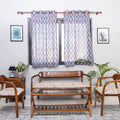 Pochampally ikat weave pure cotton fabric window curtain (5