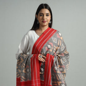  Pochampally Missing Ikat Weave Cotton Handloom Dupatta 46 