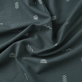 Grey Prewashed Cotton Jacquard Fabric