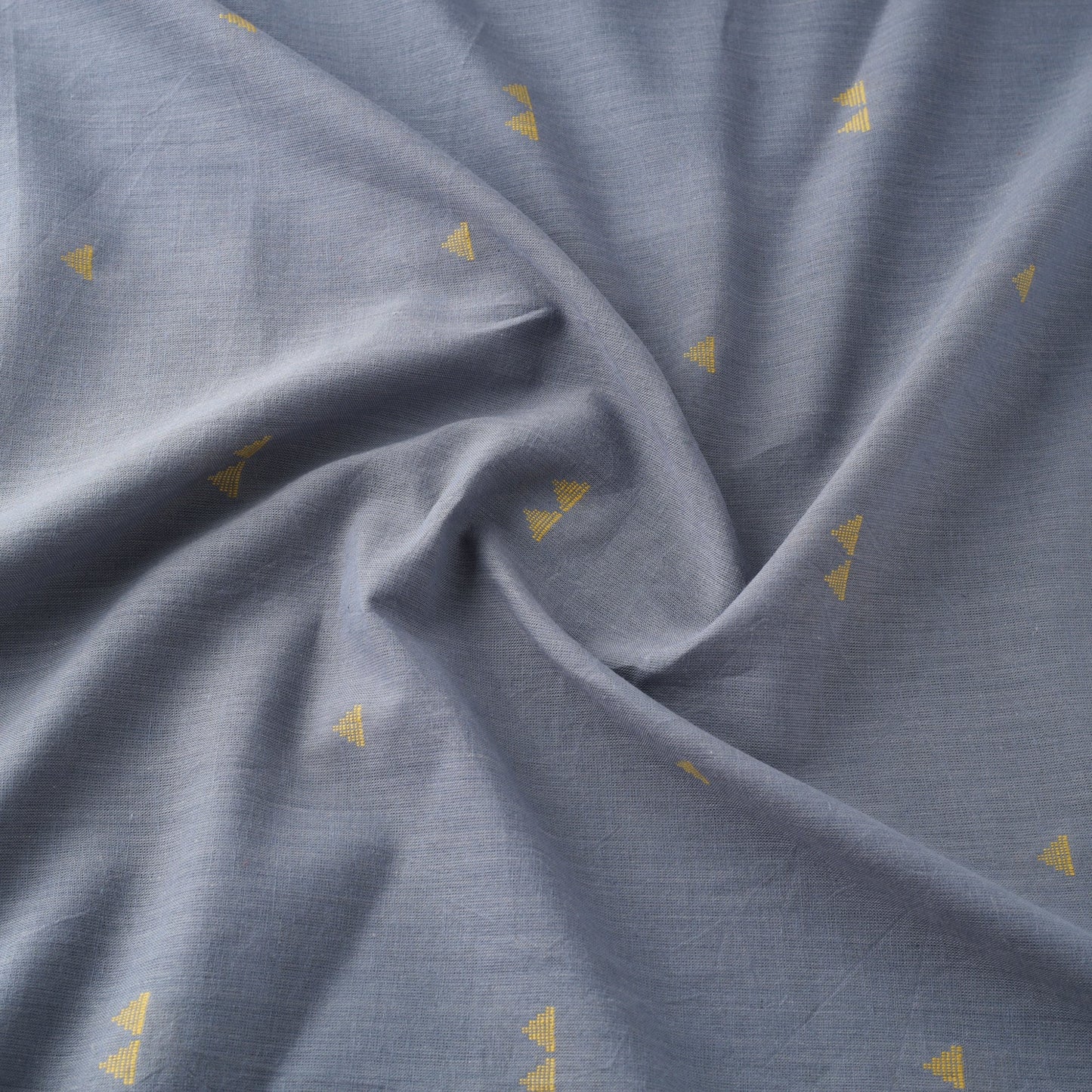 Grey Prewashed Cotton Jacquard Fabric