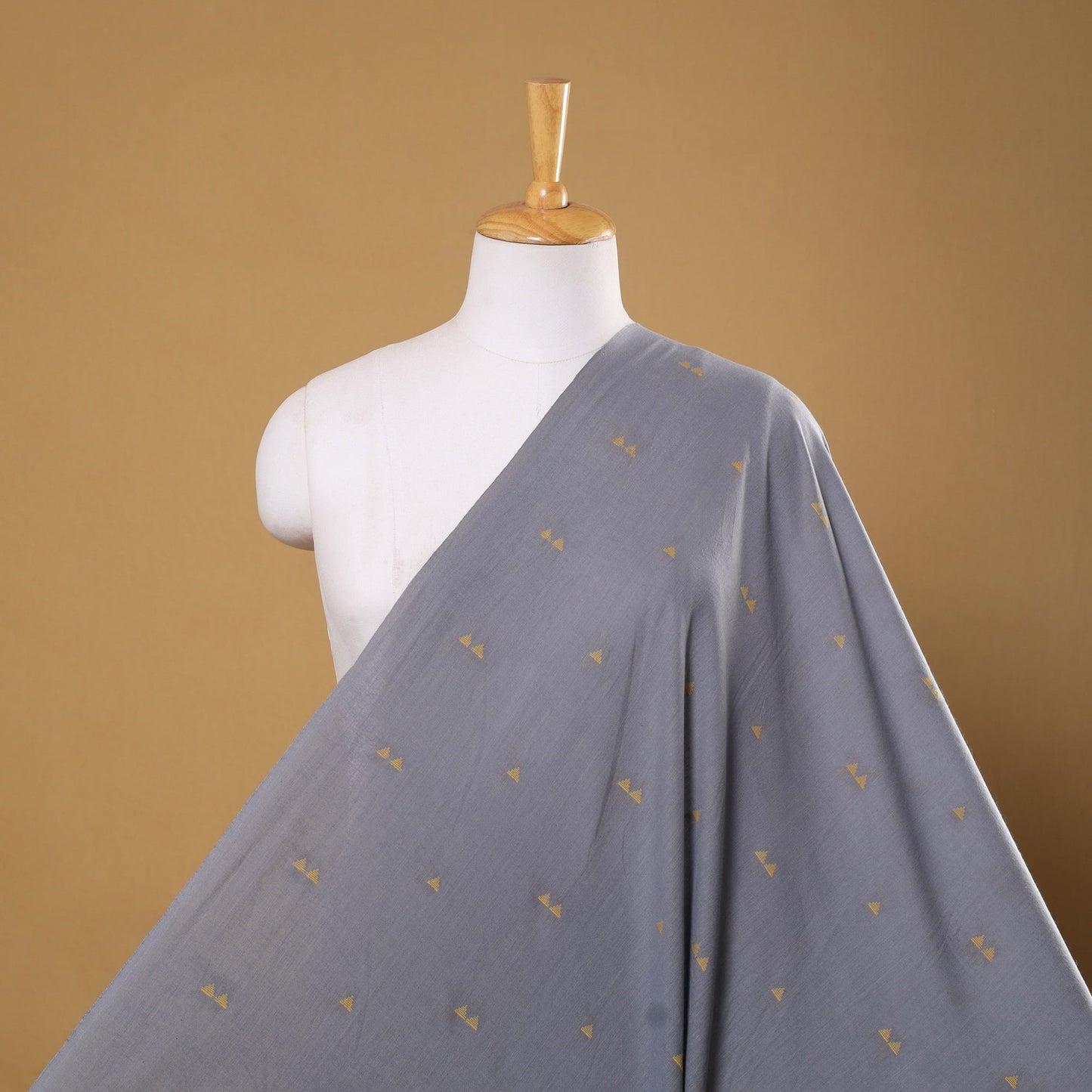 Grey Prewashed Cotton Jacquard Fabric