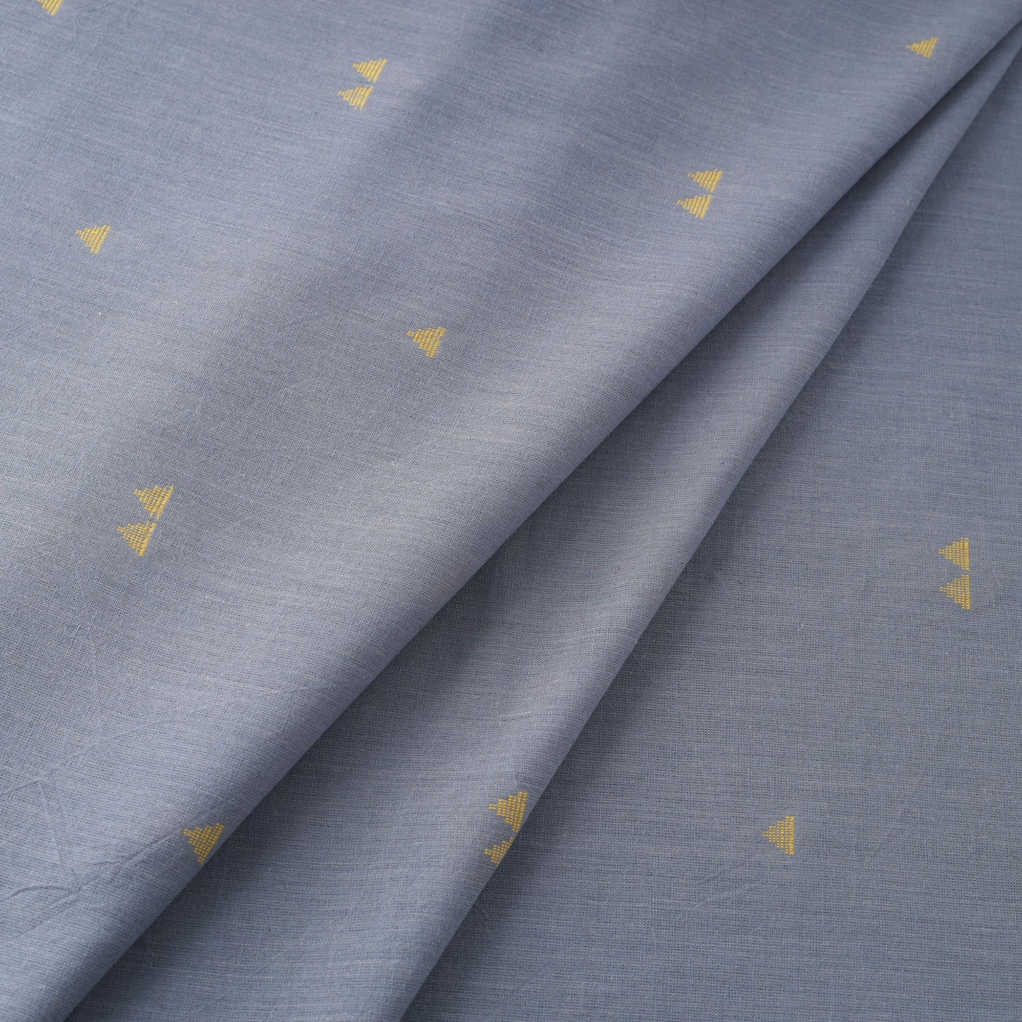 Grey Prewashed Cotton Jacquard Fabric